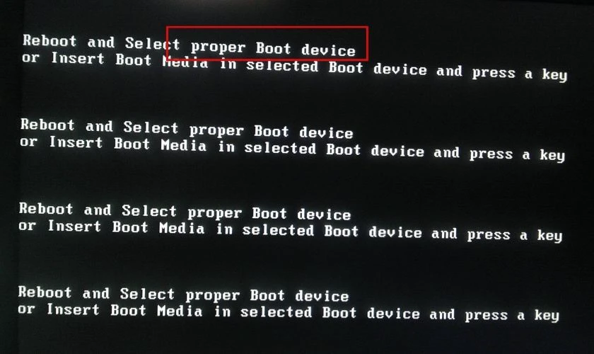 Nhấn F12 để mở menu Boot Device