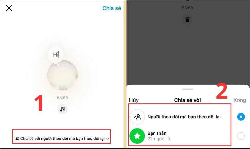 Có thể lựa chọn đối tượng xem ghi chú của mình không?