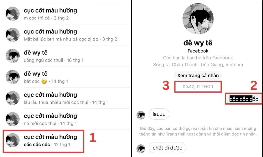 Nhấn chọn vào tin nhắn đó để xem nội dung