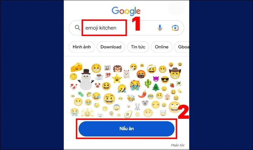 Cách dùng Emoji Kitchen trên iOS, Android bằng Google Search