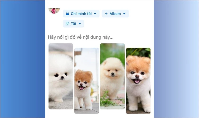 Bố cục đăng ảnh Facebook dạng cột