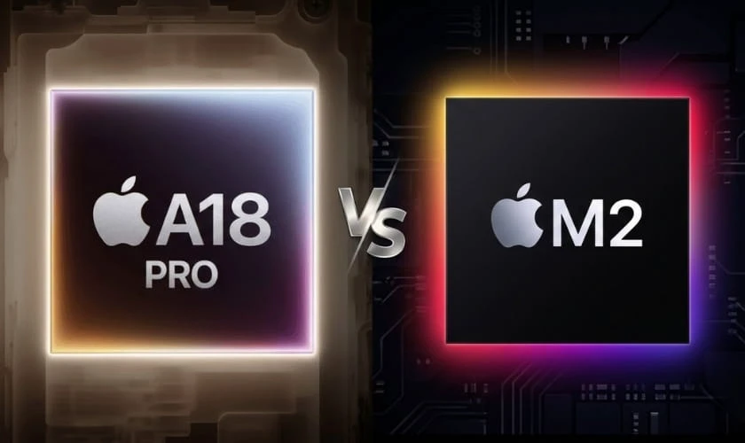 So sánh Chip A18 Pro vs M2 mới