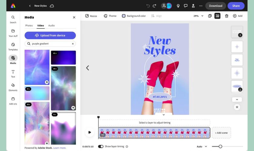 Tính năng nổi bật của Adobe Expess là gì
