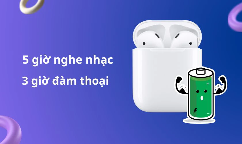 Phân biệt AirPods 2 sạc có dây và không dây qua pin và sạc