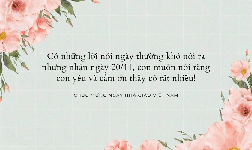 Lời chúc ngày Nhà giáo Việt Nam