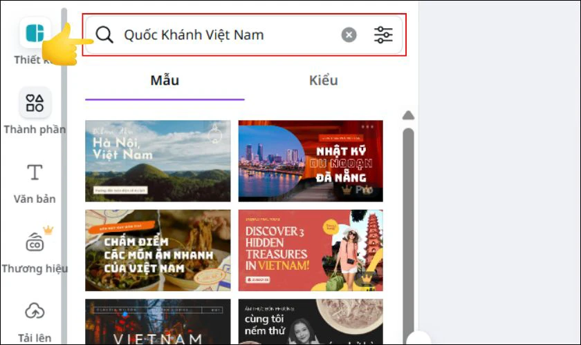 Chọn mẫu thiết kế bạn thích