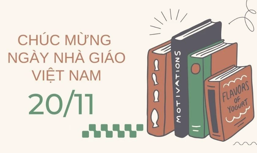 Ảnh bìa chúc mừng ngày 20/11 đẹp mắt hoạt hoạ