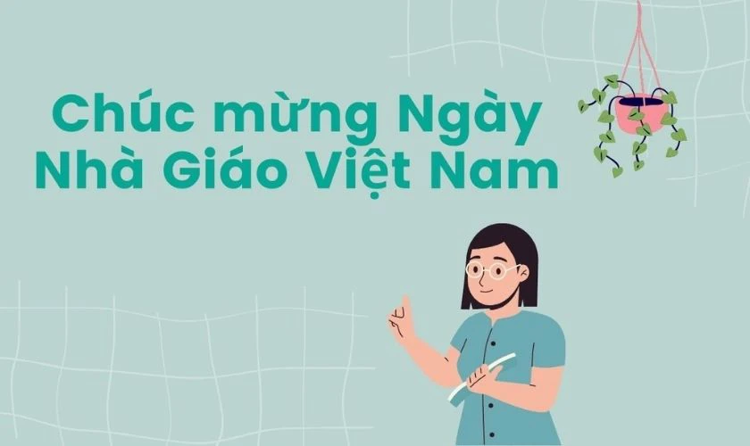 Ảnh bìa chúc mừng ngày 20/11 đẹp mắt màu be