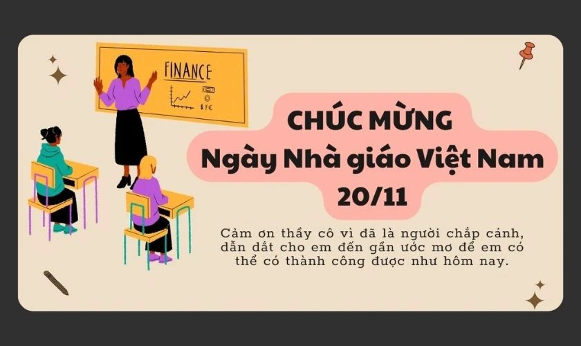 Ảnh có lời chúc hay màu hồng