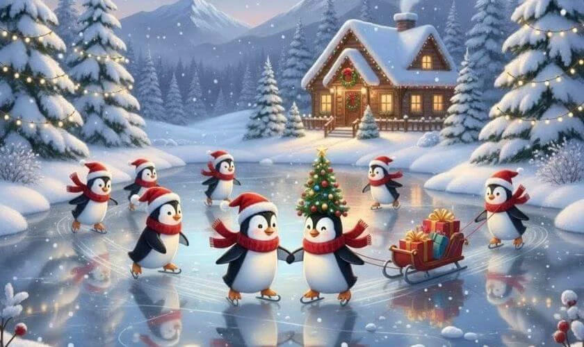 Ảnh bìa Giáng sinh động vật cute