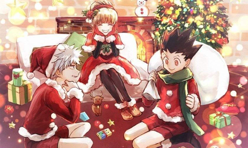 Ảnh bìa Giáng sinh chủ đề anime ấm cúng