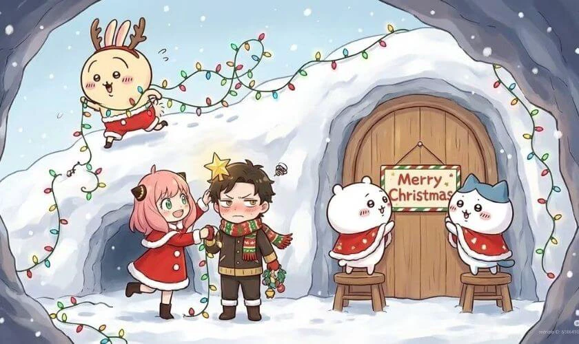 Ảnh chibi chủ đề trang trí Noel