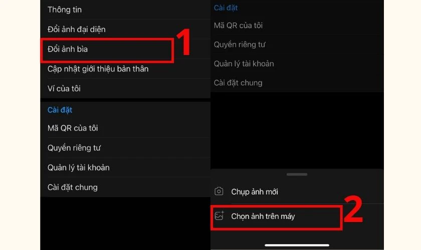 Cách đổi ảnh bìa Giáng sinh trên Zalo