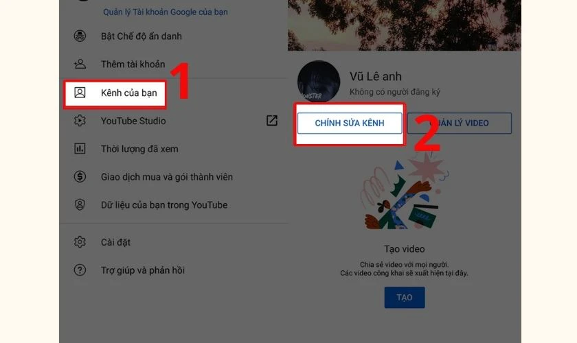 Cách đổi ảnh bìa Noel trên Youtube