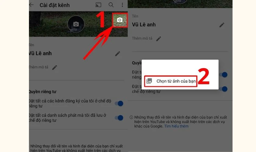 Chọn ảnh từ thiết bị