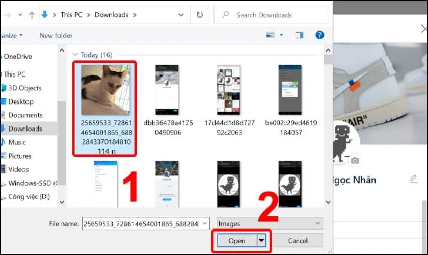 Chọn hình bạn muốn dùng