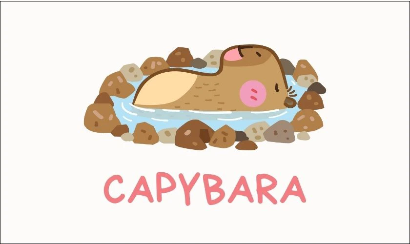 Ảnh chế Capybara vui vẻ