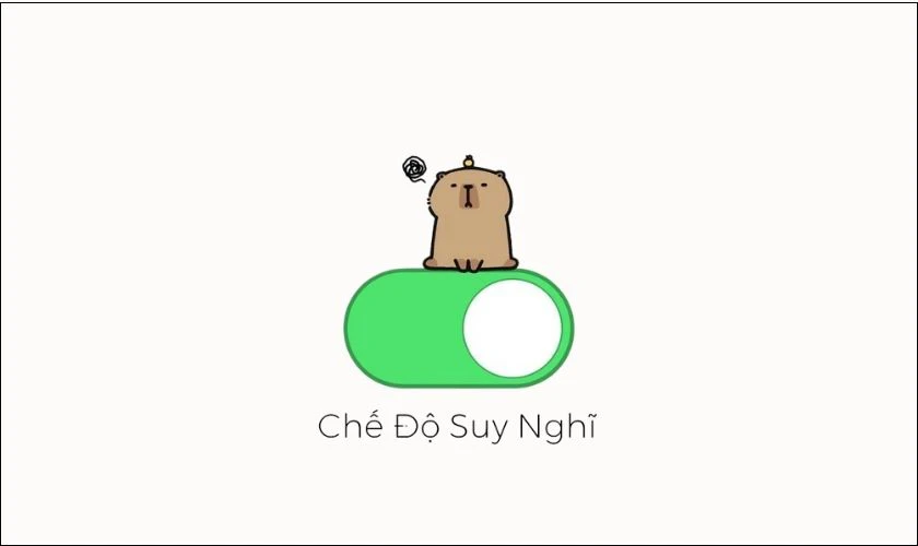 Capybara bật chế độ suy nghĩ