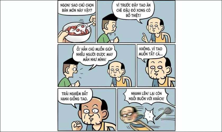 Ảnh chế ăn chè đậu đỏ chủ đề Thất tịch