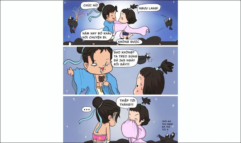 Ảnh chế ngày Thất tịch không mưa