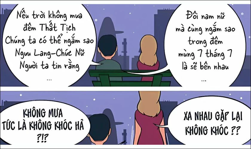 Ảnh chế Thất tịch không mưa