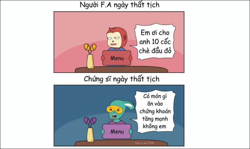 Ảnh chế ngày Thất tịch gửi bạn bè, người F.A