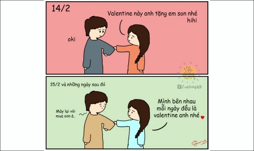 Ảnh chế Valentine hài hước dành cho cặp đôi