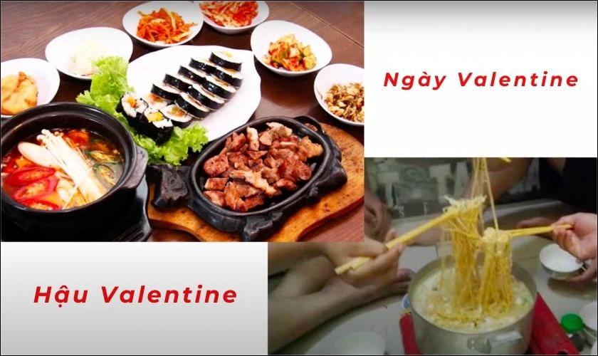 Bữa ăn trước và sau ngày Valentine