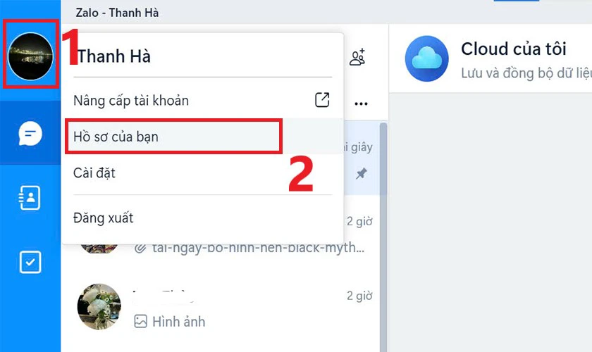 Cách thay ảnh avatar Zalo trên máy tính