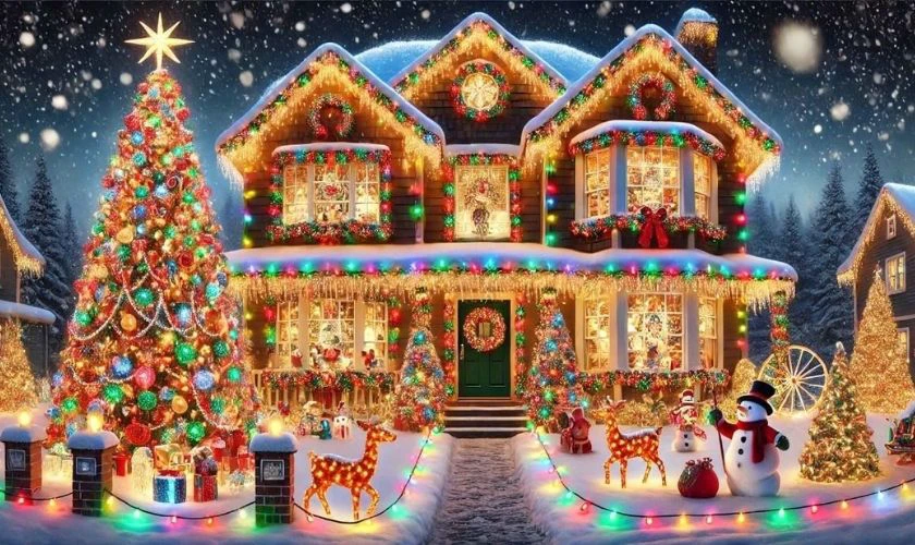 Hình ảnh lâu đài Giáng sinh đẹp lung linh