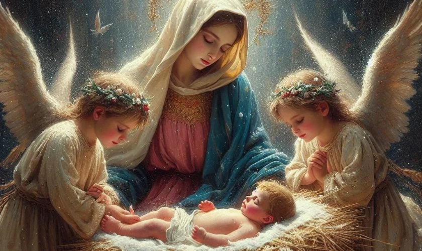 Chúa bên Đức mẹ và Thiên thần