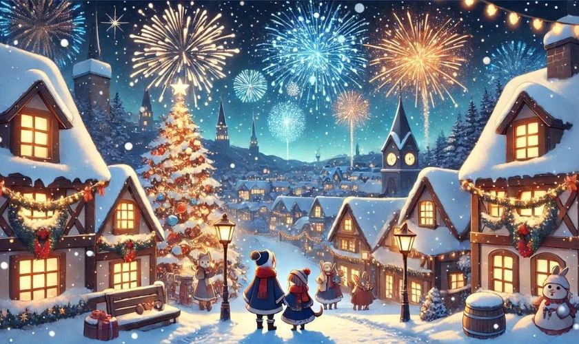 Hình ảnh Noel chibi anime dễ thương