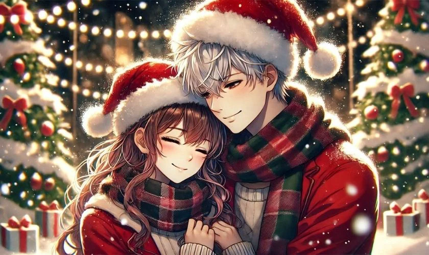 Ảnh Giáng sinh chibi anime ngọt ngào