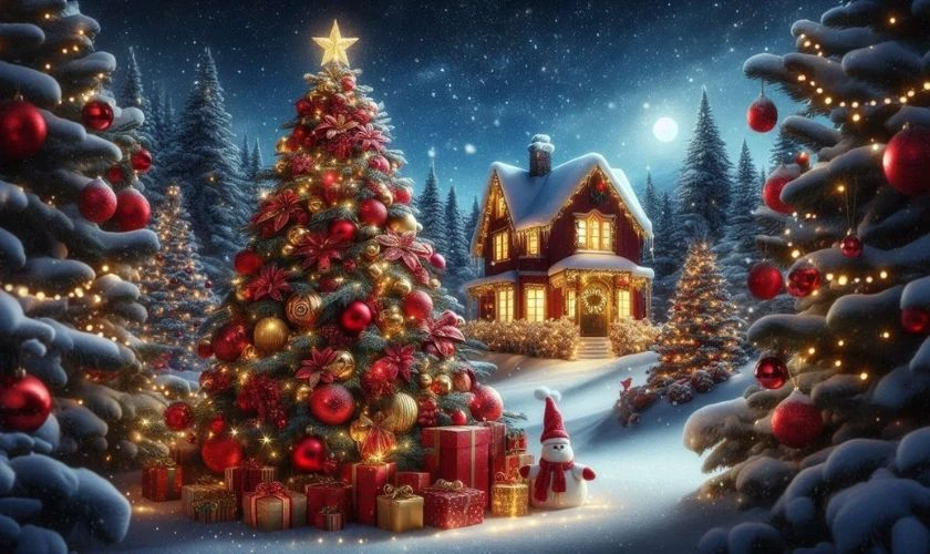 Ảnh cây thông Noel mùa Giáng sinh