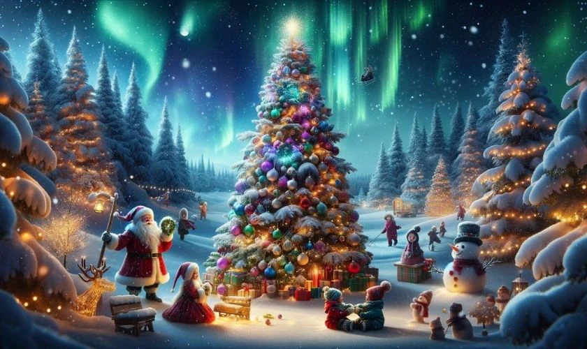 Ảnh cây thông Noel lung linh mùa Giáng sinh