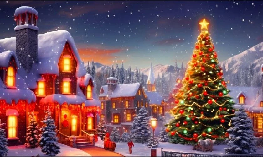 Hình ảnh cây thông Noel mùa Giáng sinh