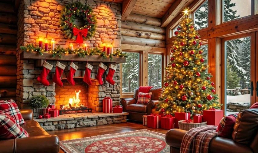 Hình ảnh cây thông Noel ấm áp mùa Giáng sinh