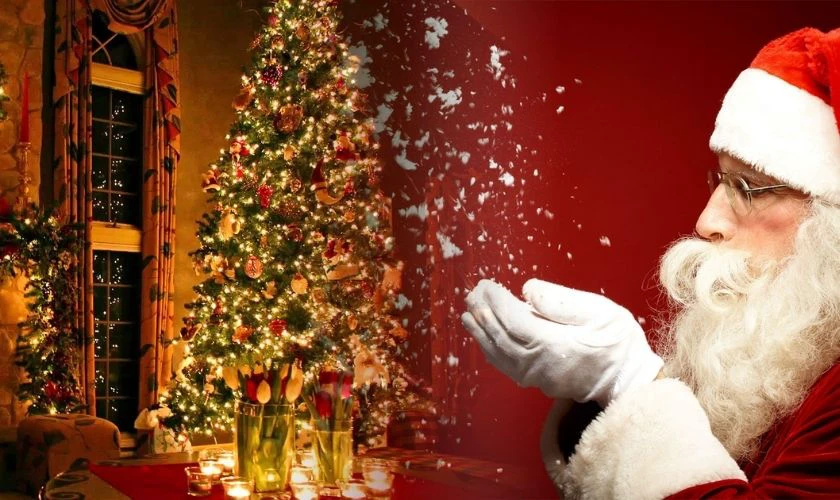 Ông già Noel thổi tuyết