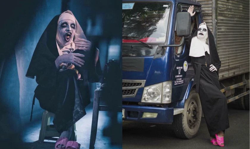 Ảnh Halloween Valak vui nhộn