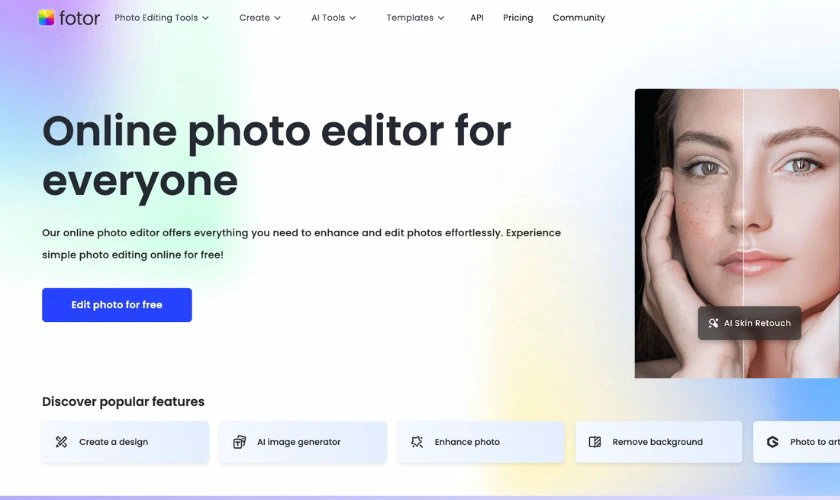 Fotor.com là nền tảng chỉnh sửa ảnh trực tuyến dùng AI