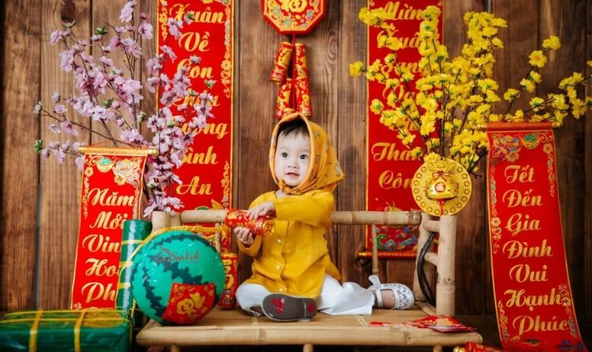 Ảnh tết 2026 cute, dễ thương, đáng yêu ngày đầu năm mới