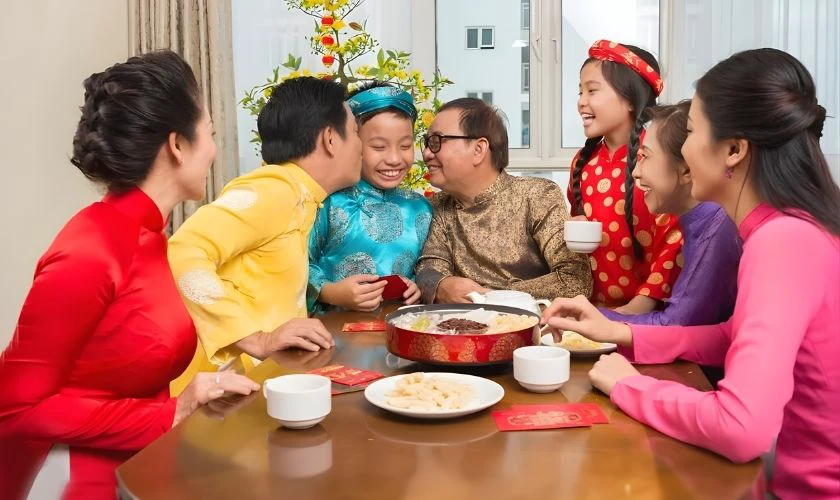 Ảnh gia đình sum vầy đầu năm