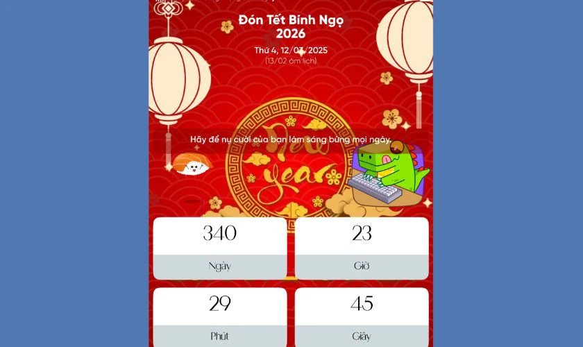 App đếm ngược ngày Tết