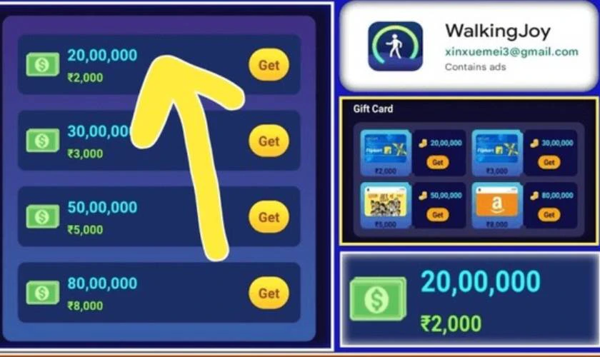 Walking Joy app đi bộ kiếm tiền online