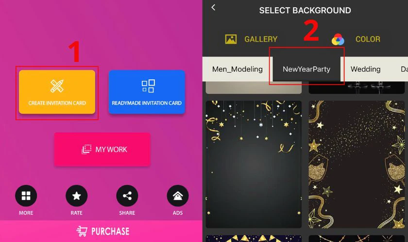 App làm thiệp tết 2026 online miễn phí: Invitation Maker