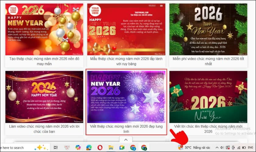 Lựa chọn mẫu thiệp bạn yêu thích