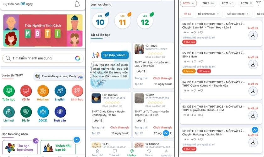 Ondy - App luyện thi đánh giá năng lực