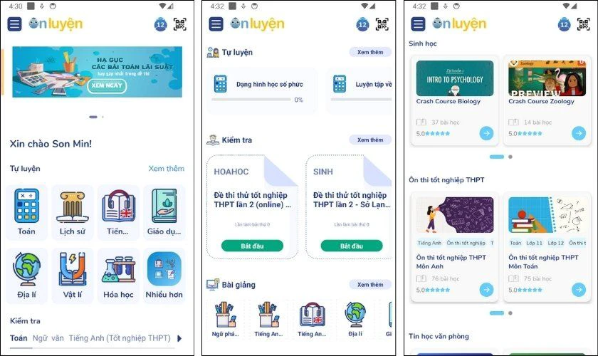 Onluyen.vn là nền tàng học tập trực tuyển được nhiều học sinh lựa chọn