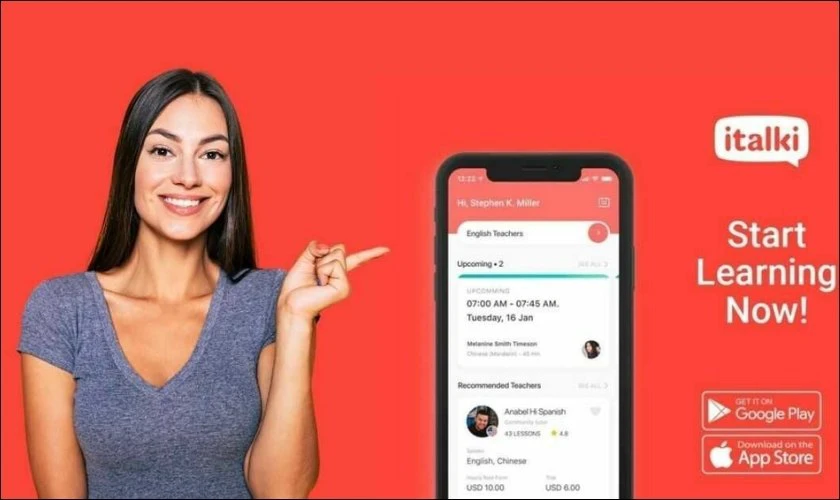 App italki nói chuyện với người nước ngoài