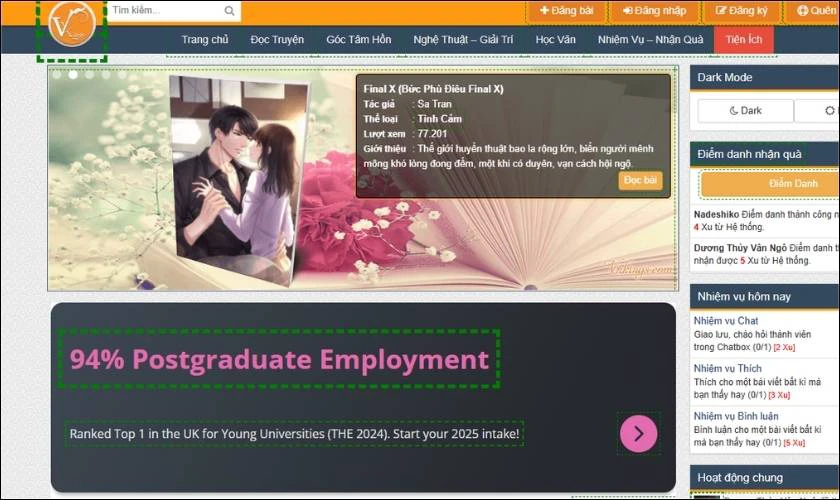 VNKings là cộng đồng viết truyện Việt Nam phát triển mạnh mẽ.